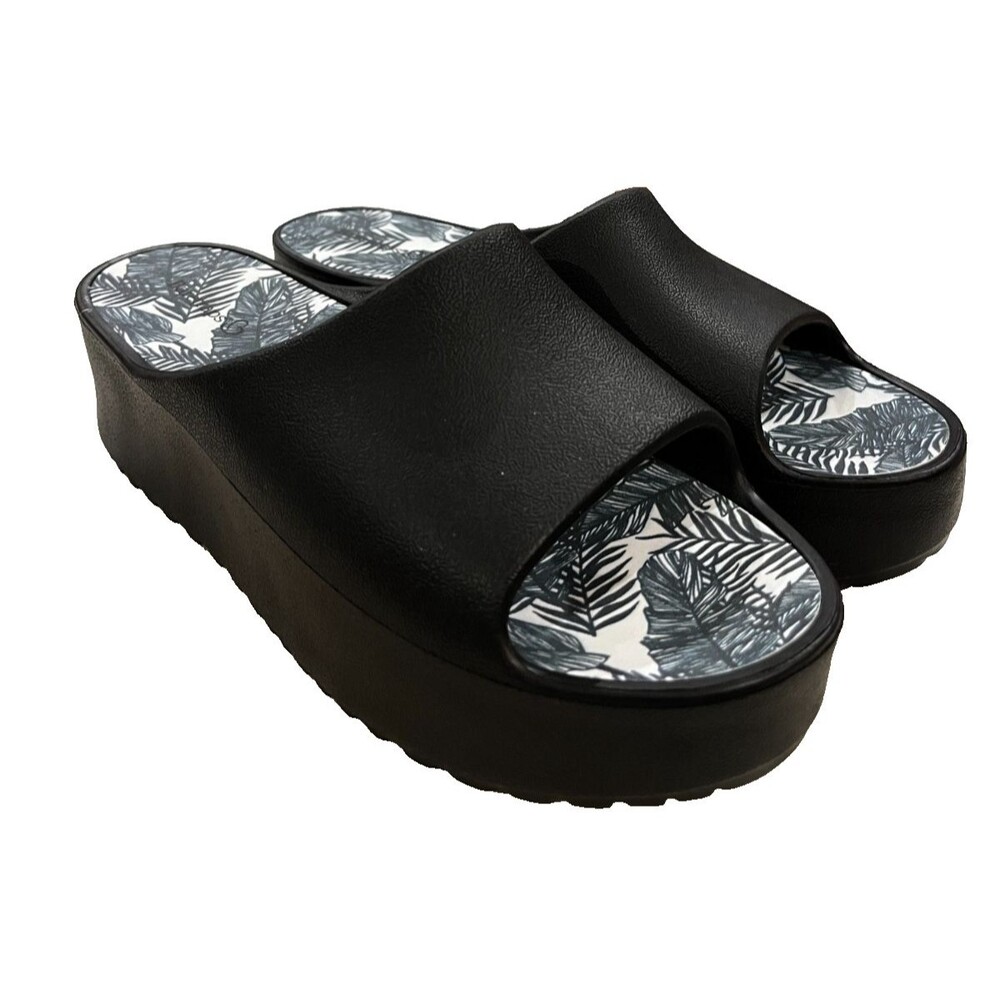 NEW Bare traps Size 9 M Parvati Wedge Sandals Slip On Platform Women's Black